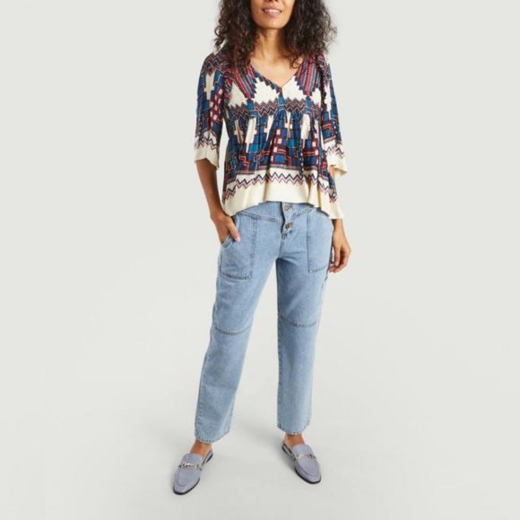 Ba&Sh Marry Print Peasant Blouse - Picture 15 of 15